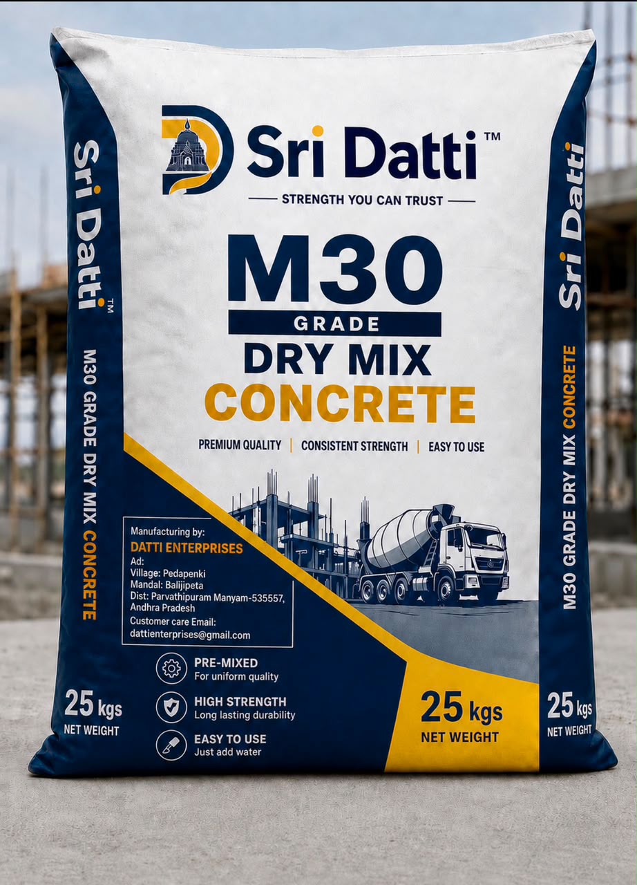 Sri Datti M30 grade dry mix concrete 25kg bag