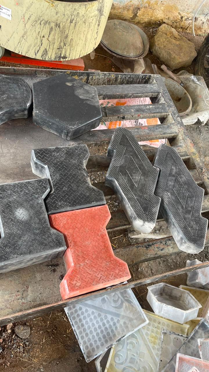 Precast concrete products at the manufacturing unit