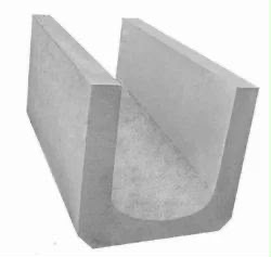 Precast U-shaped concrete drain channel