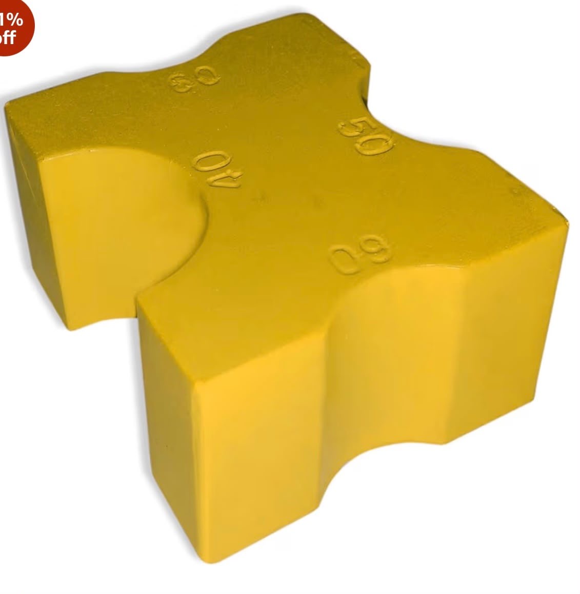 Yellow concrete cover block spacer